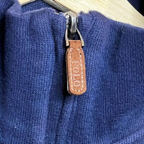 Polo Ralph Lauren navy blue 1/4 zip estate rib shirt size XL - Picture 10 of 15